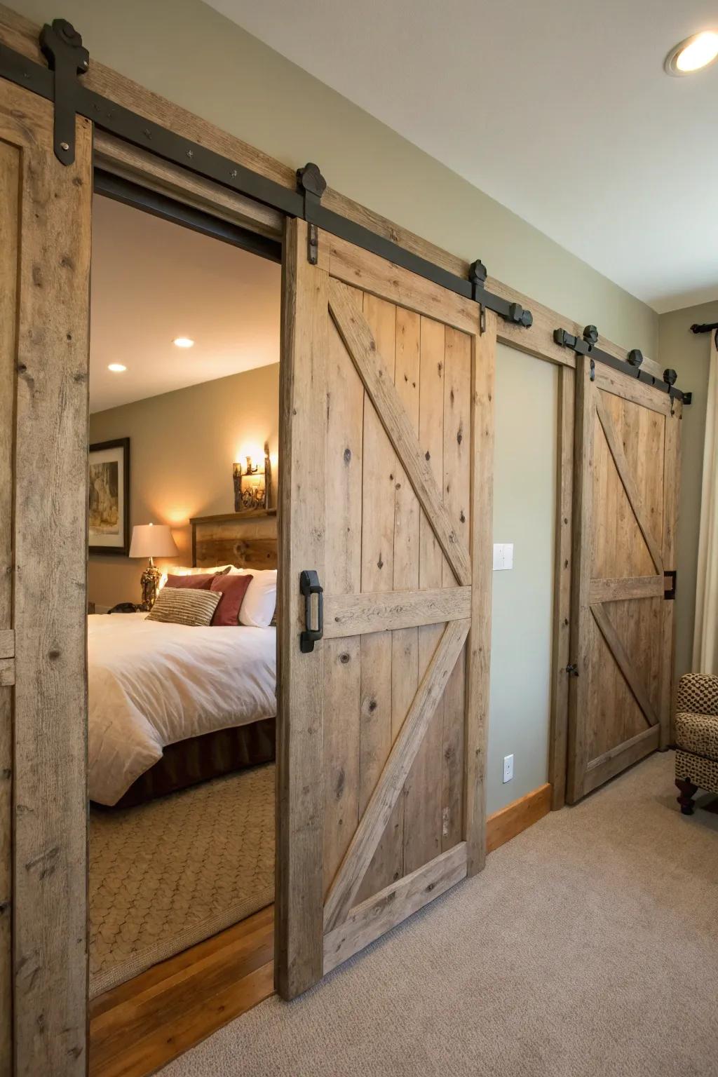Barn doors incorporate authenticity and practical beauty.