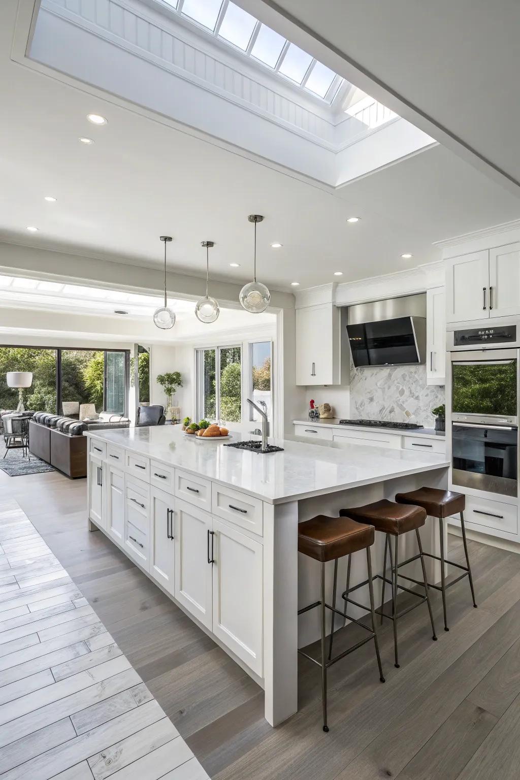 Open concept designs enhance connectivity and flow.