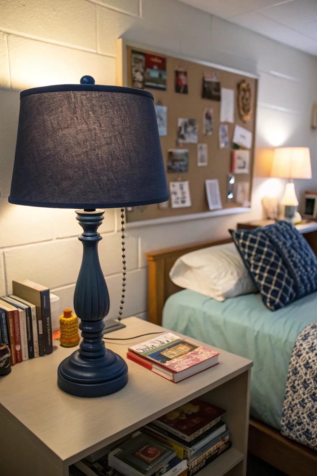 Ambient illumination renders your dorm room evocative of warmth and appeal.