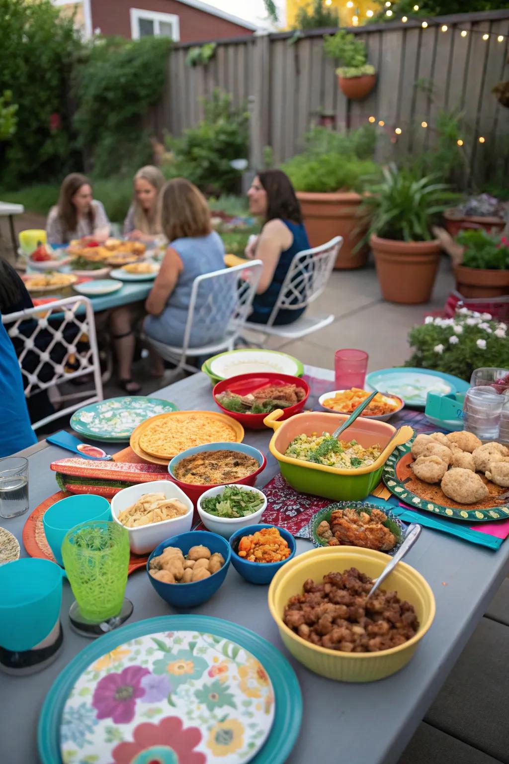 A collaborative culinary display showcases diverse savors and cultivates connection.