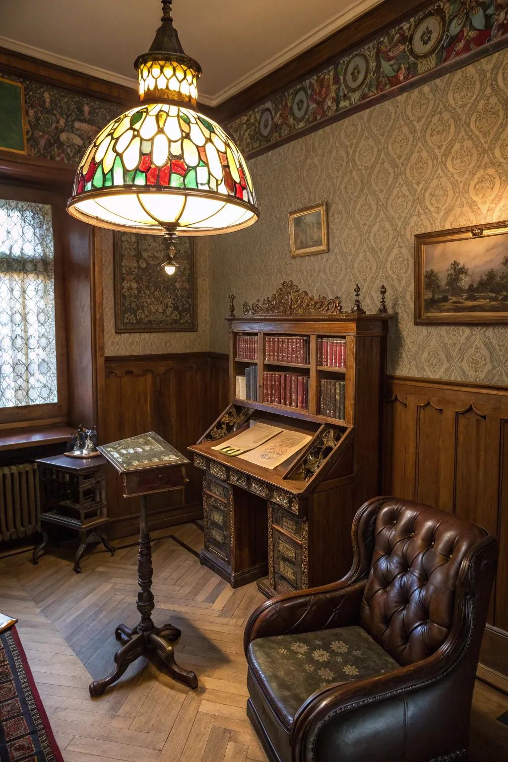 Artistic charm exhibited by colored glass lamps