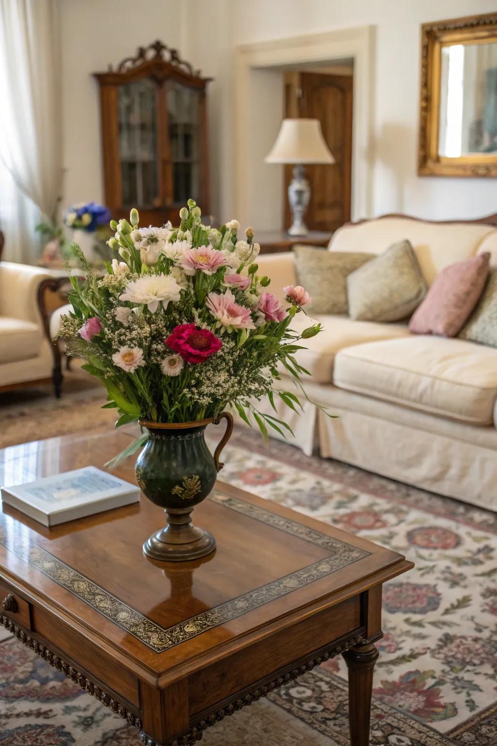 Florals and botanicals bring life to classic areas.