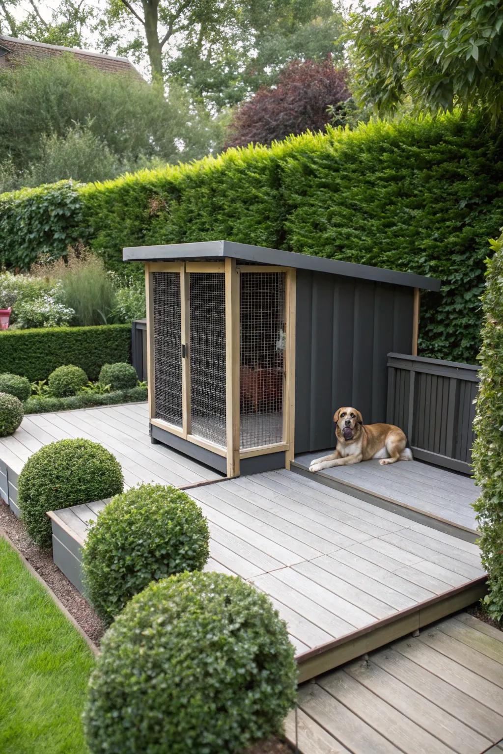 Composite decking reveals a polished, modern layout.
