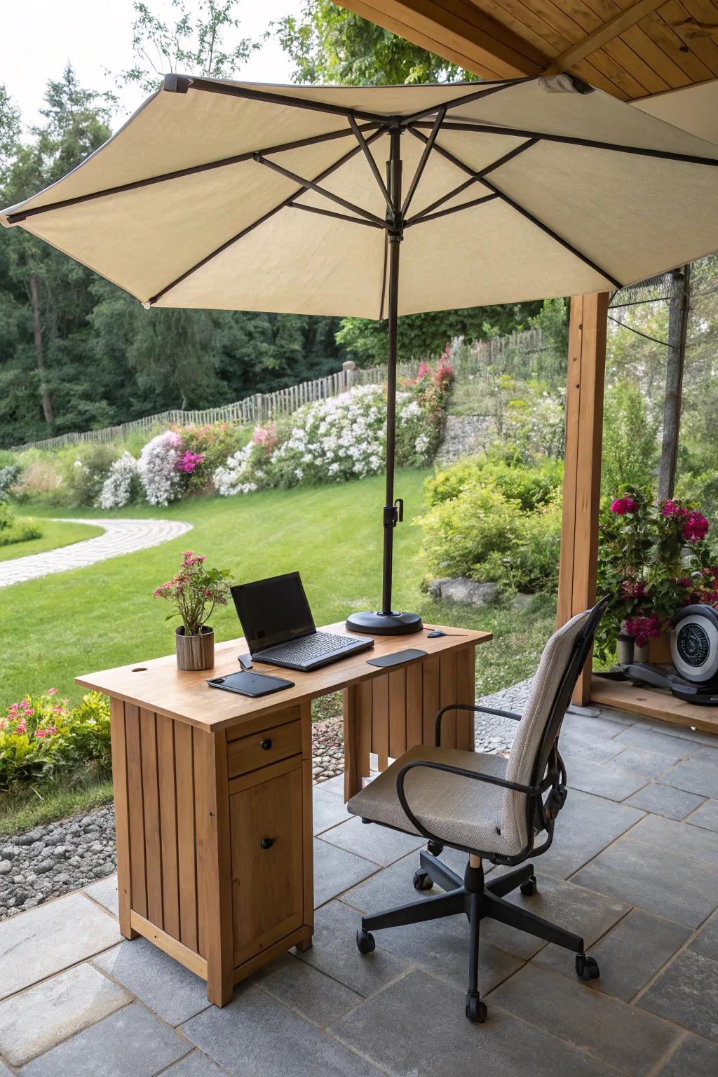 Portable shade solutions offer comfort and flexibility.