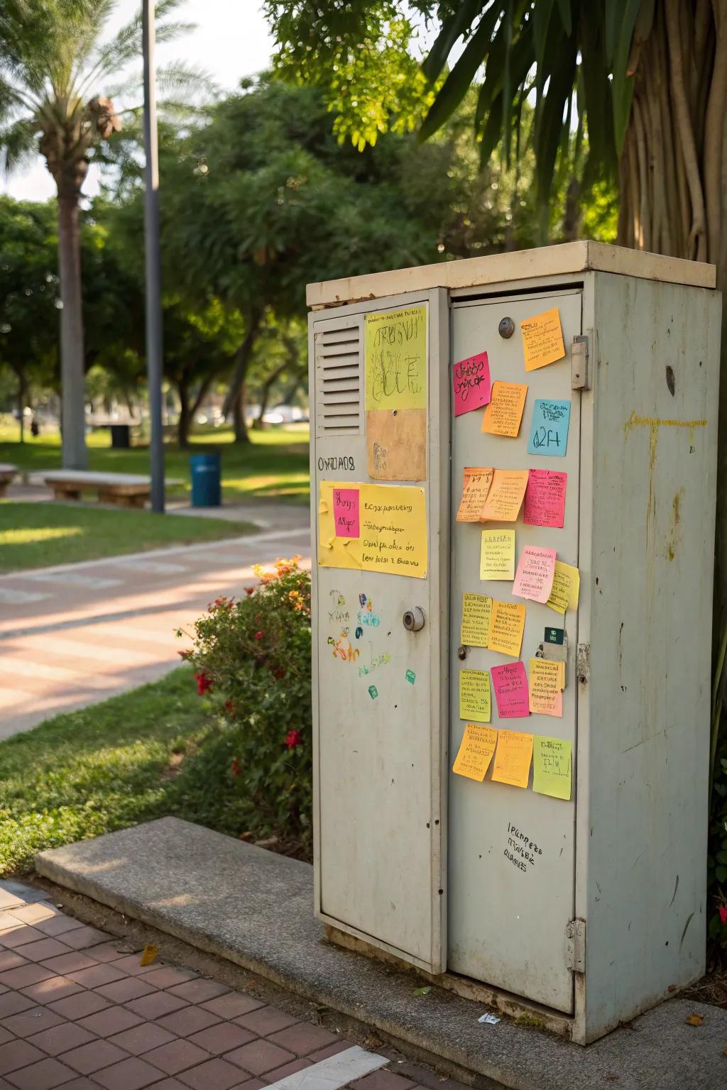 Maintain organization through a useful mini notation board.