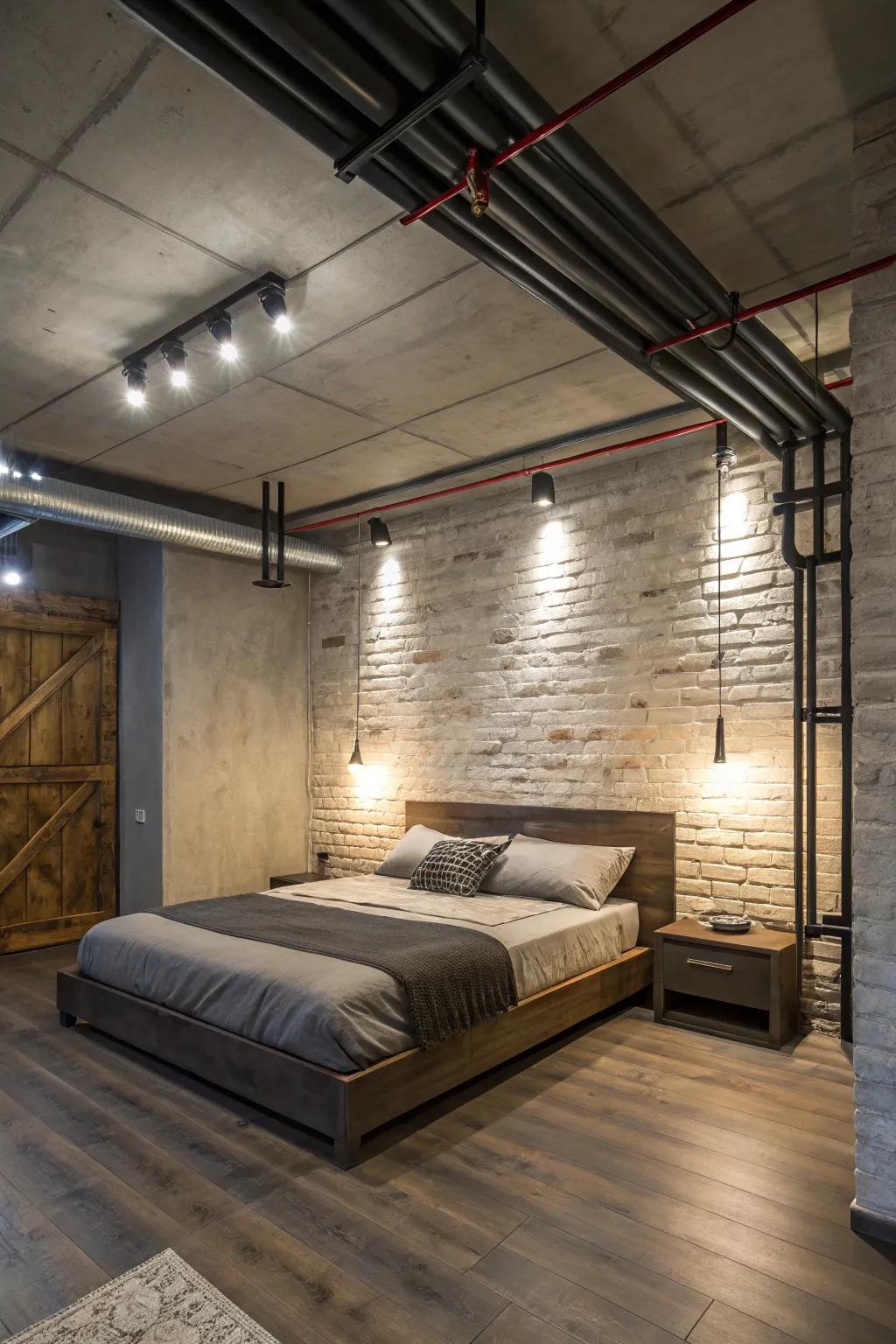 Industrial piping for an urban edge.