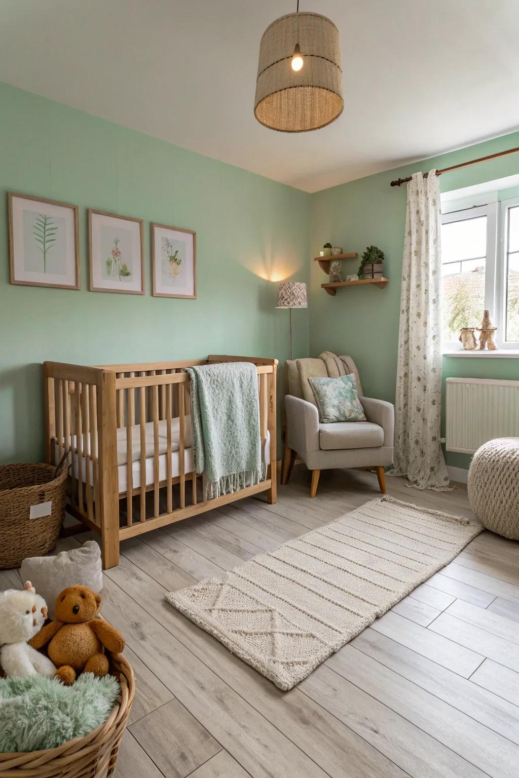 Subdued tints engender a serene and inviting atmosphere.