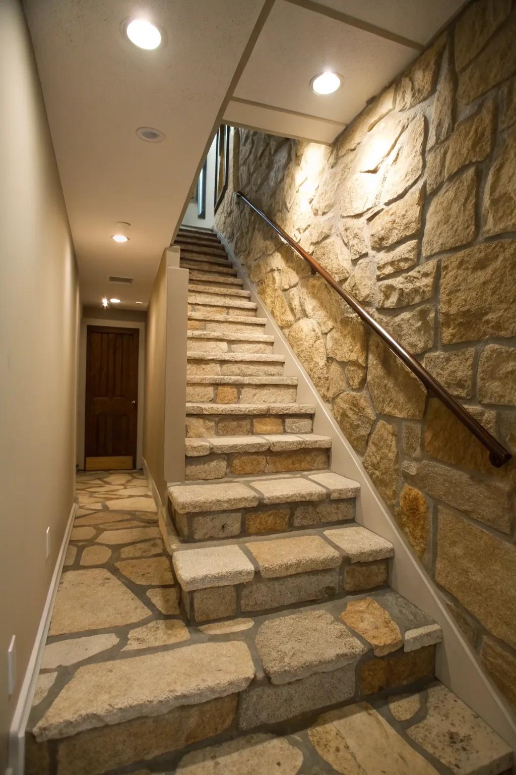 Connect with nature using essences that replicate rock or wood.