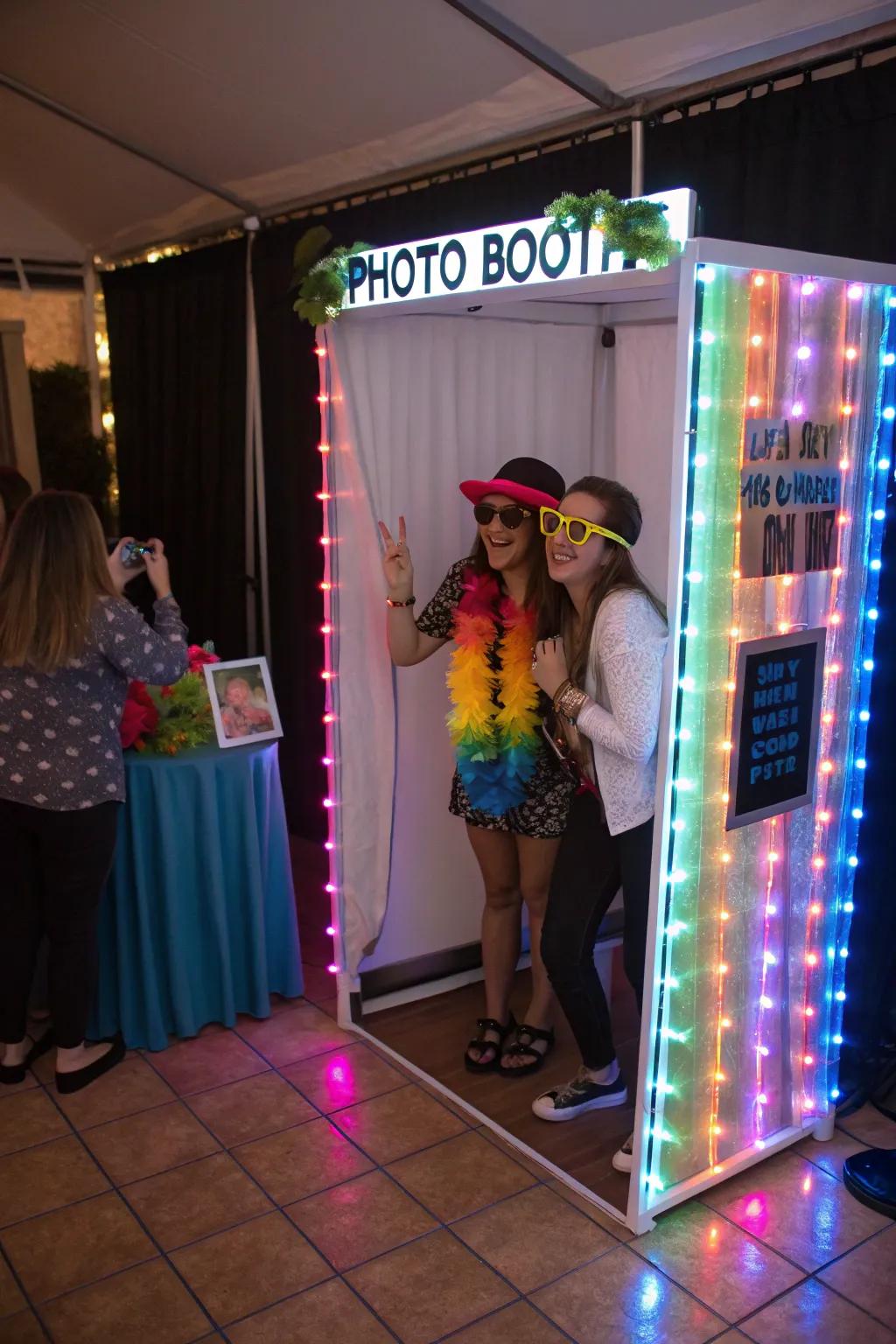 Capture memories with a DIY LED photo booth.