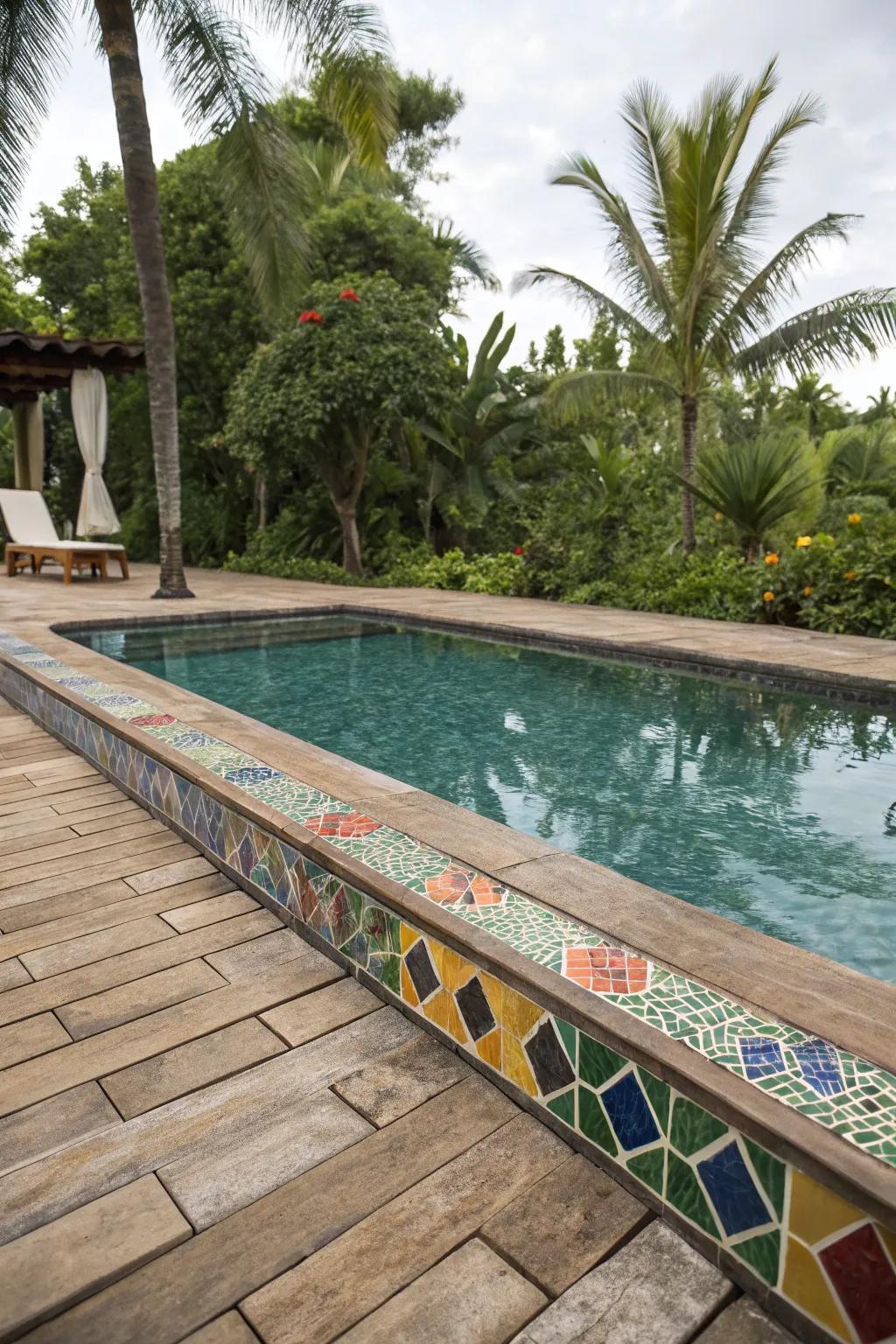 Introduce a splash of color with ornamental tile details.