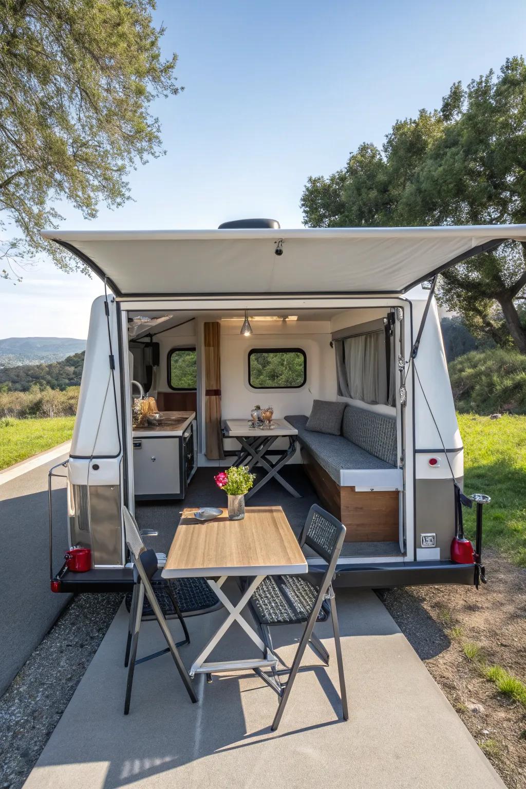 Multi-purpose spaces maximize the versatility of your camper.