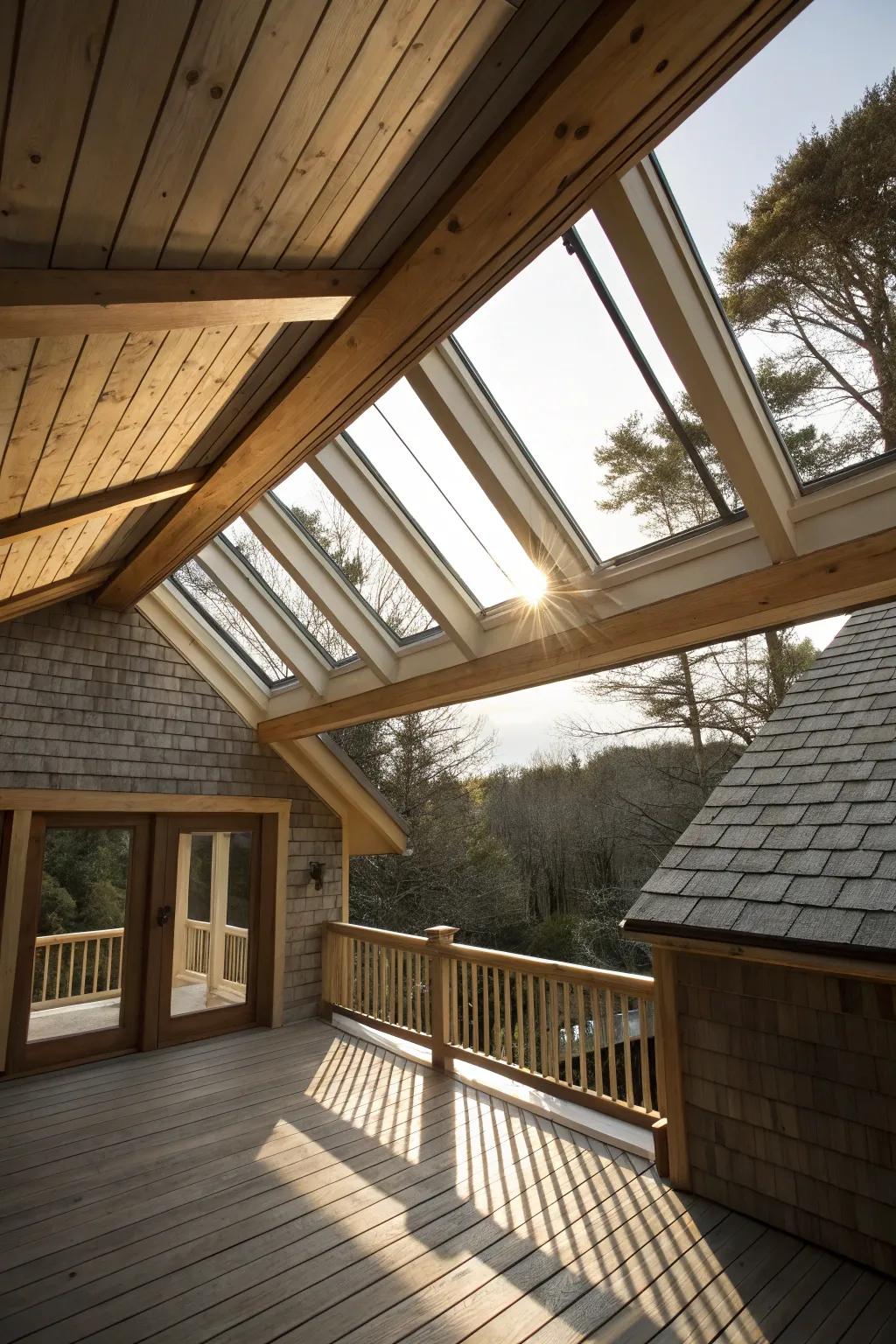 Brighten your porch with gorgeous skylights.