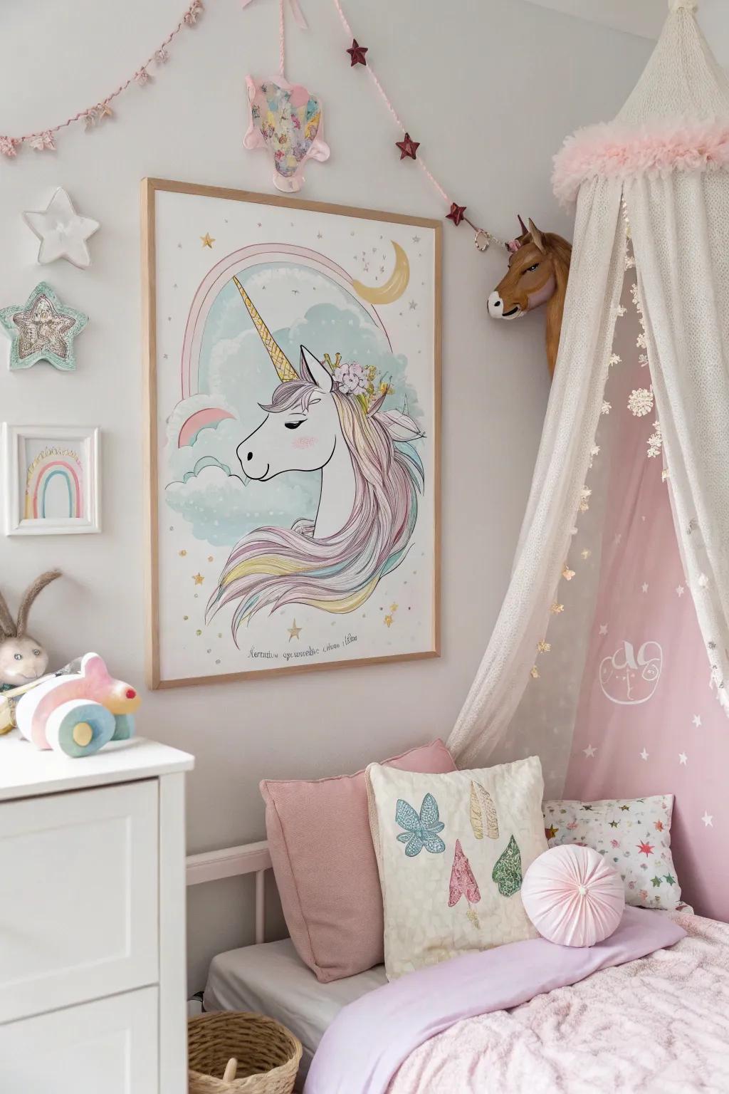 A mythical steed art print that enchants and fosters dreams.