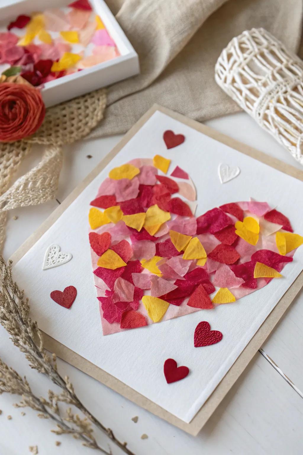 Crafting Love: A Vibrant Heart Card for Mother's Day