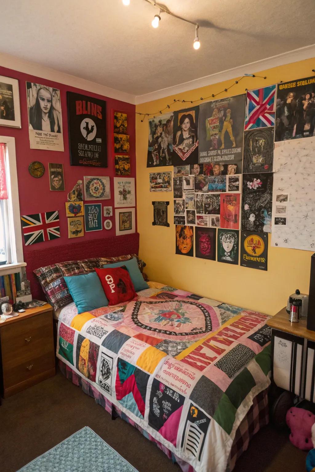 Fashion a tailored aesthetic through a DIY patchwork of textile plus memorabilia.