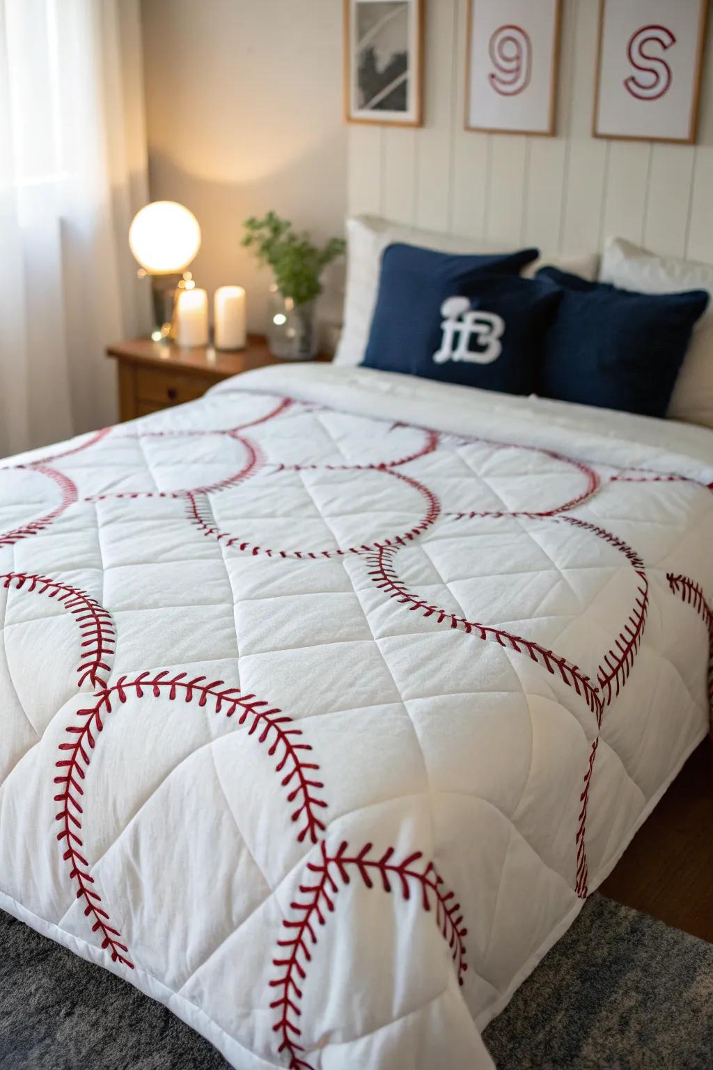 Incorporate celebration cloths within your bedding for a tailored nuance.