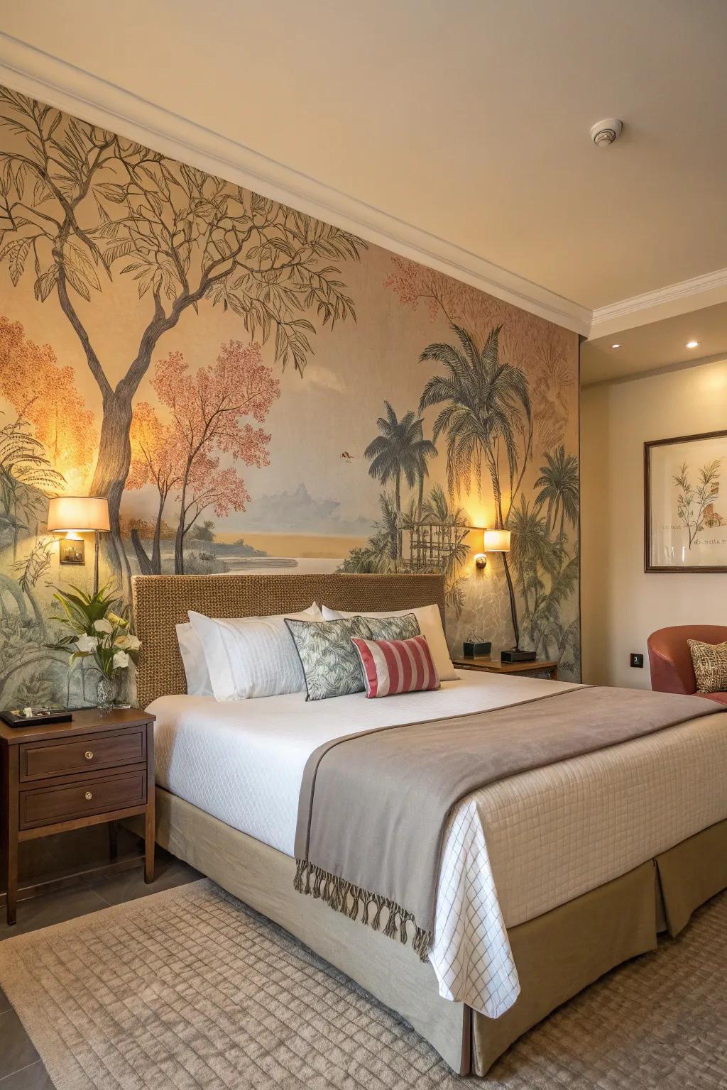 Murals convert walls into striking artworks.