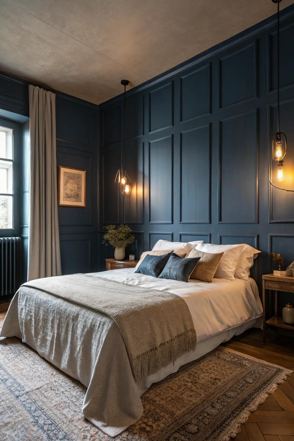 Intense shades add depth and sophistication to a romantic space.