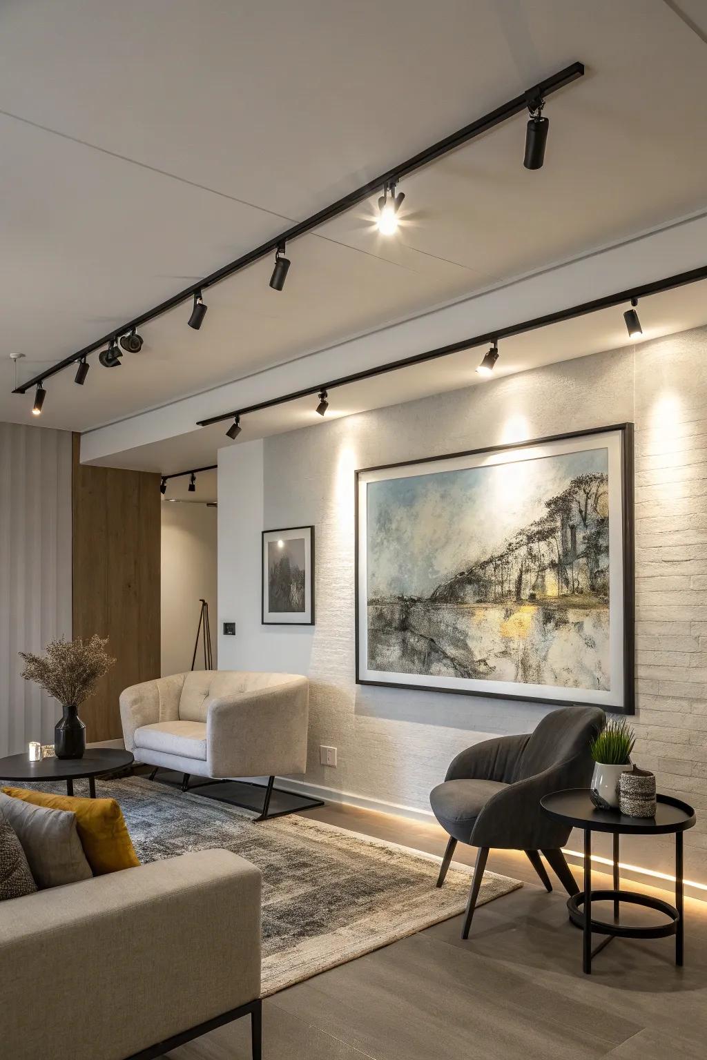 Opt for streamlined and stylish LED track lighting to infuse modern spaces with an air of sophistication and elegance.