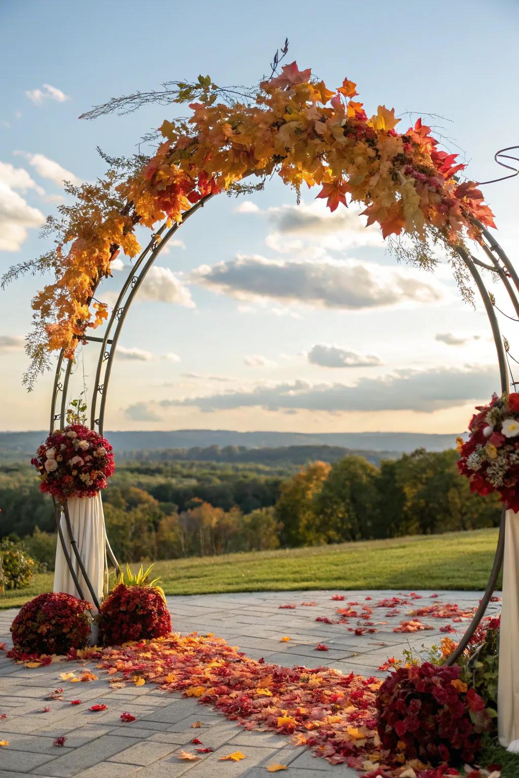 A seasonal-themed entrance, capturing the essence of the period of the year.