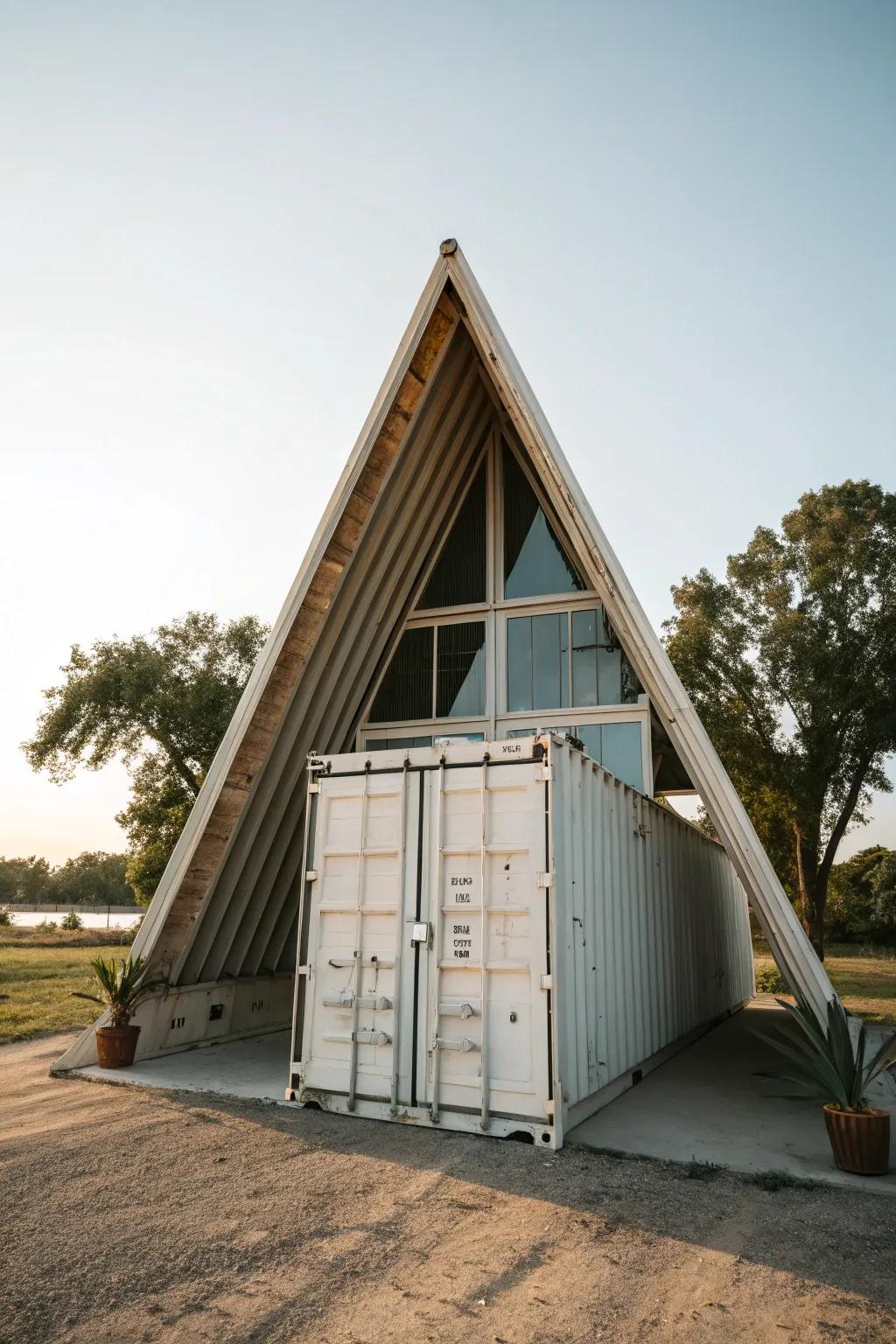 Classic A-frame roofs provide style and practicality.