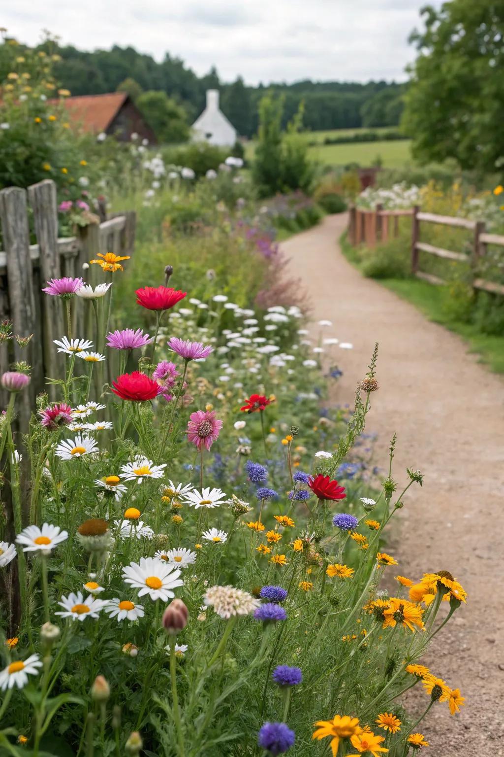A rural garden style instills a whimsical and intrinsic aura into the garden bed.
