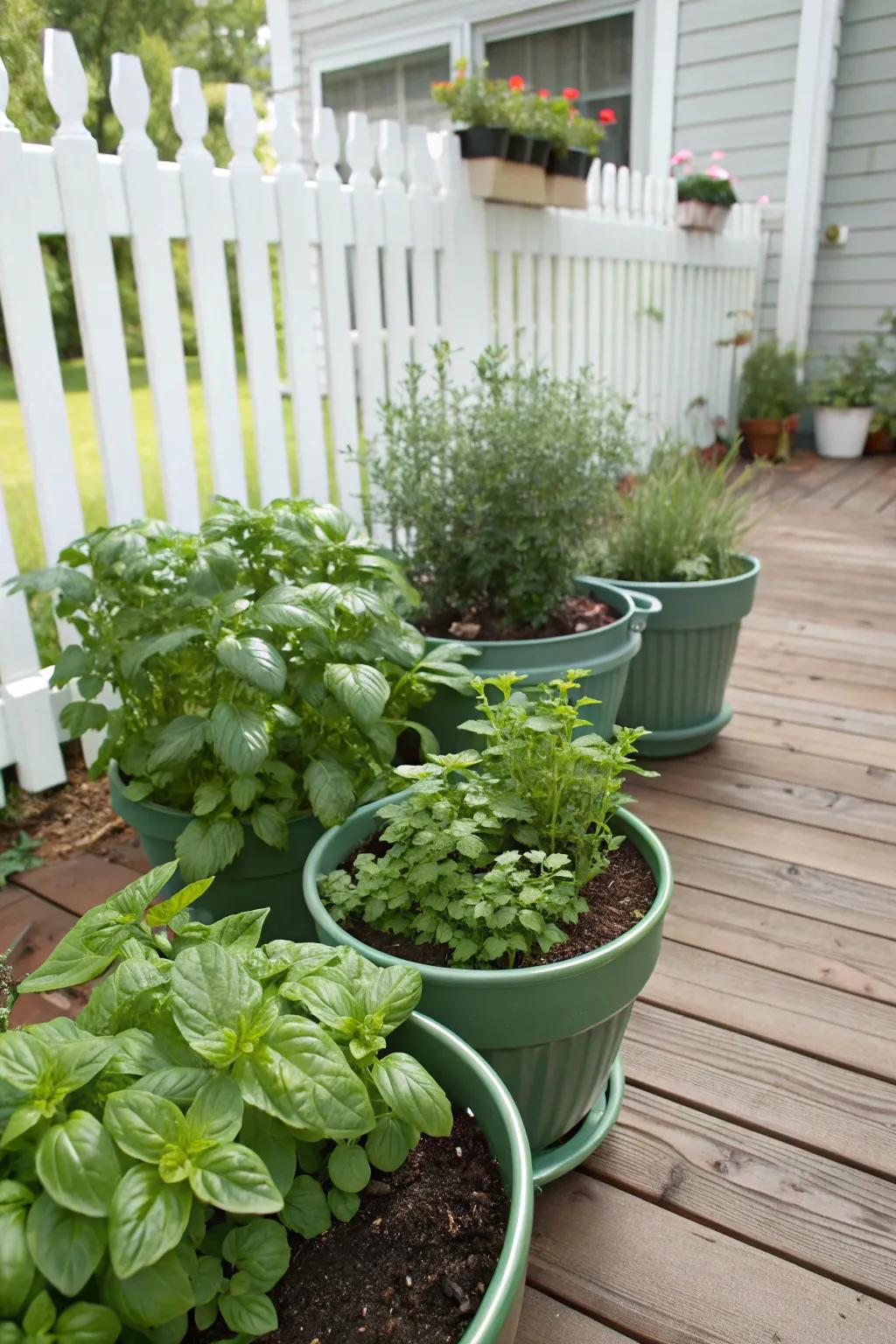 Herb gardens are practical and introduce delightful scents to your area.