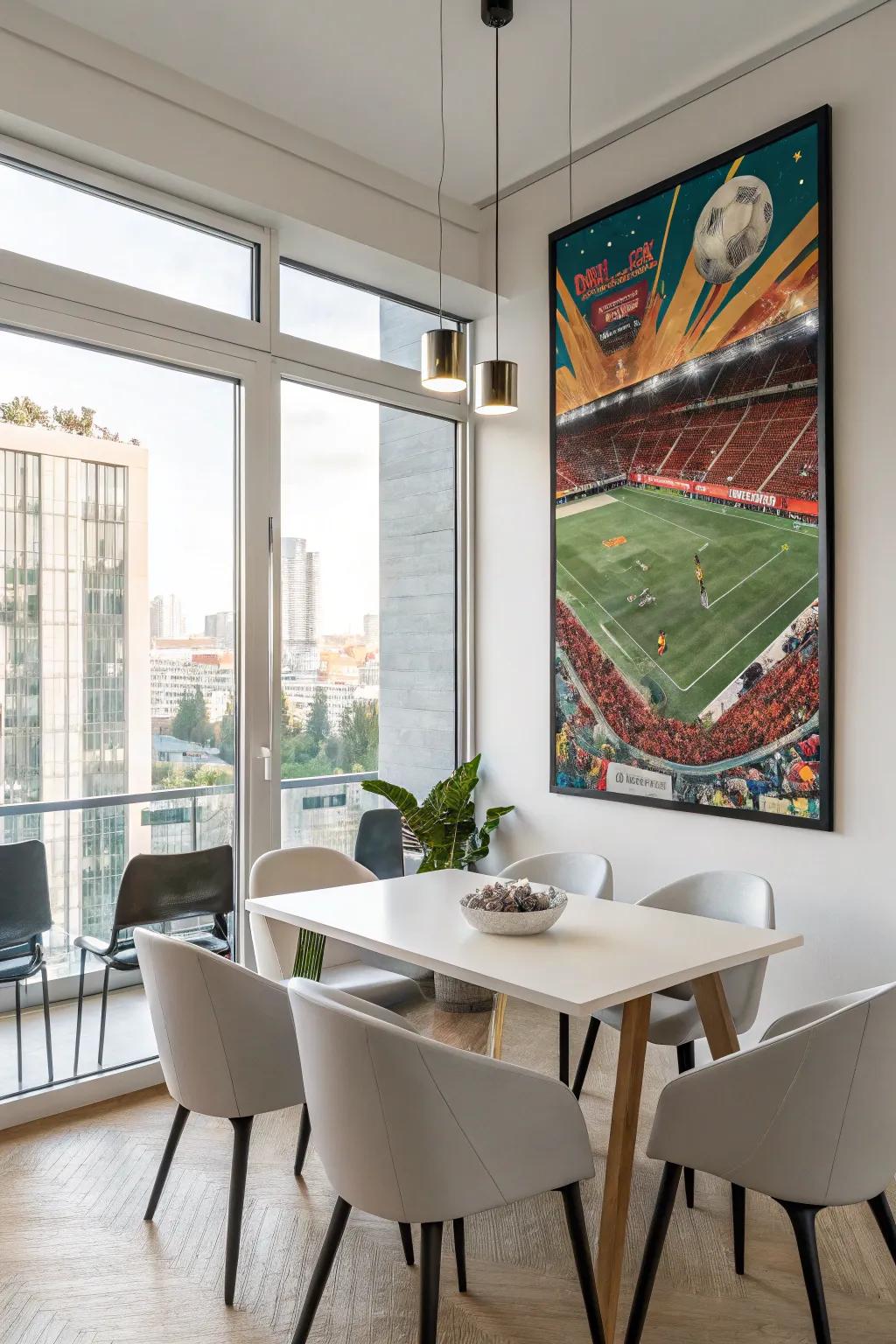 Inspire conversations with whimsical and imaginative sports art.