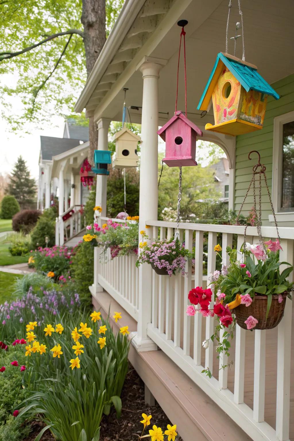 Handcrafted avian sanctuaries introduce a whimsical and enticing attribute to your veranda.
