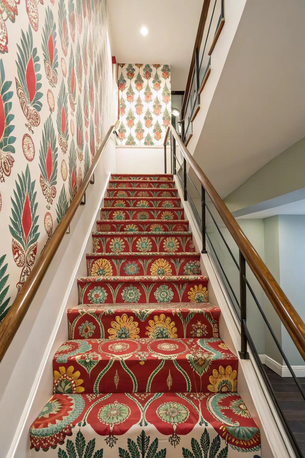 Use an accent wall to make your stairs pop.