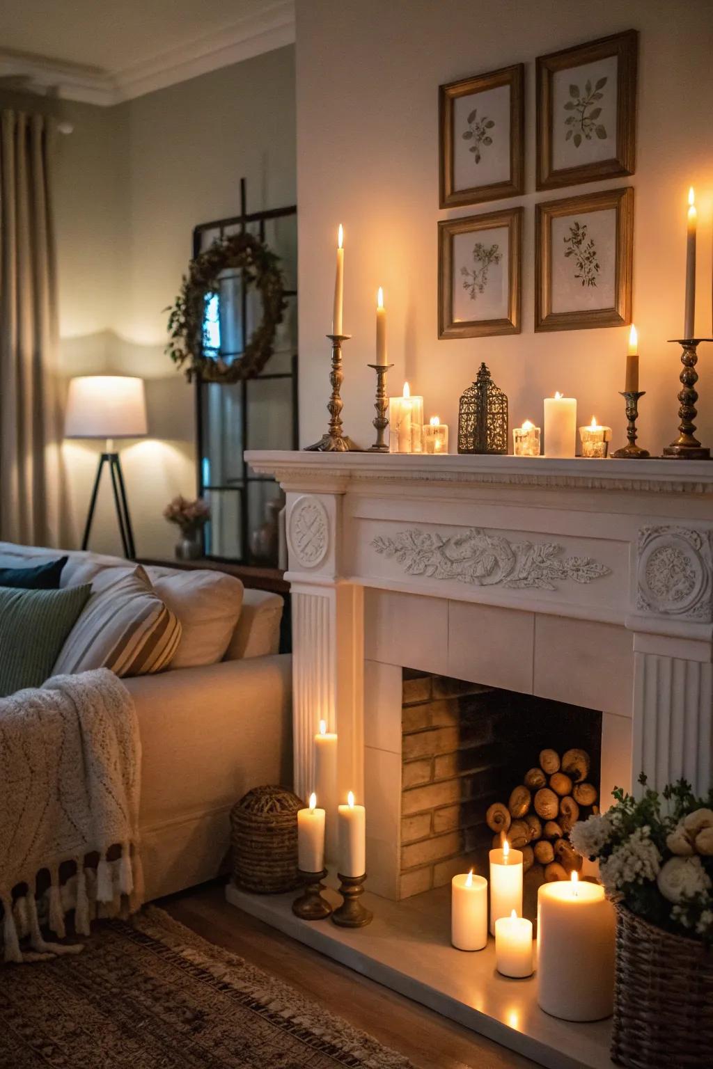 Luminaries engender an intimate and romantic summery evening atmosphere.