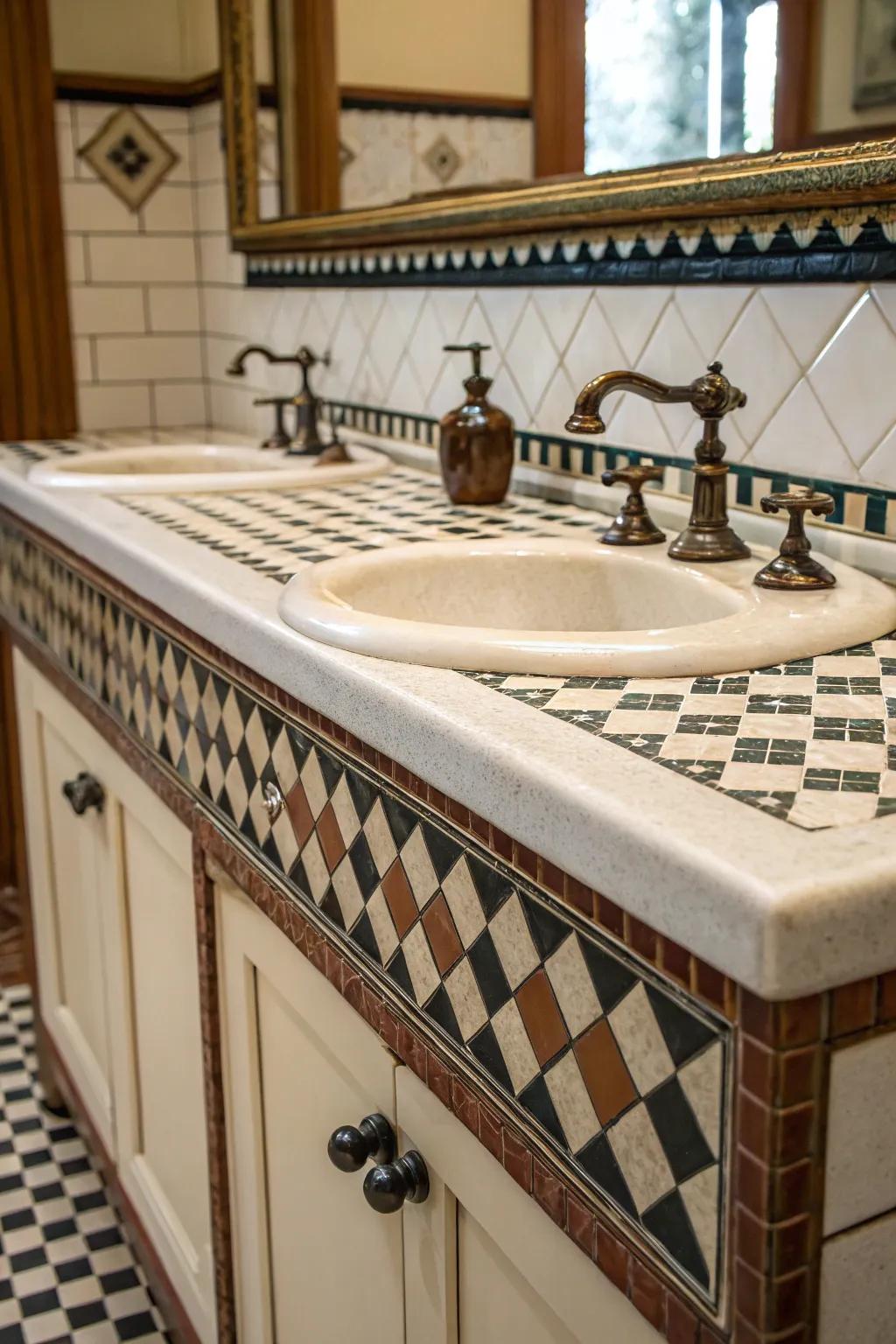 Retro tiles restore vintage charm in fashion.