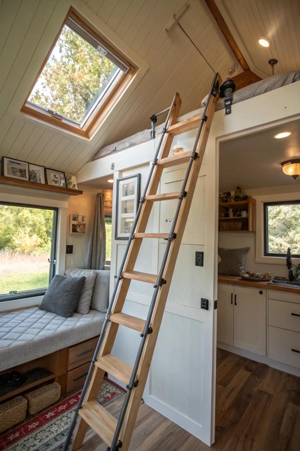 Dynamic design: A hinged access adapts to your needs.