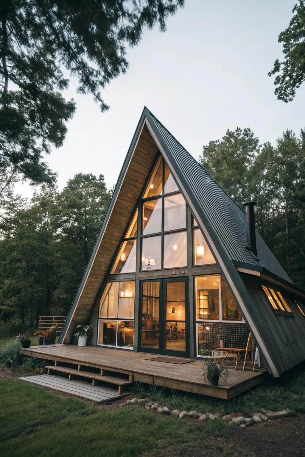 Timeless blueprint with triangular architecture.