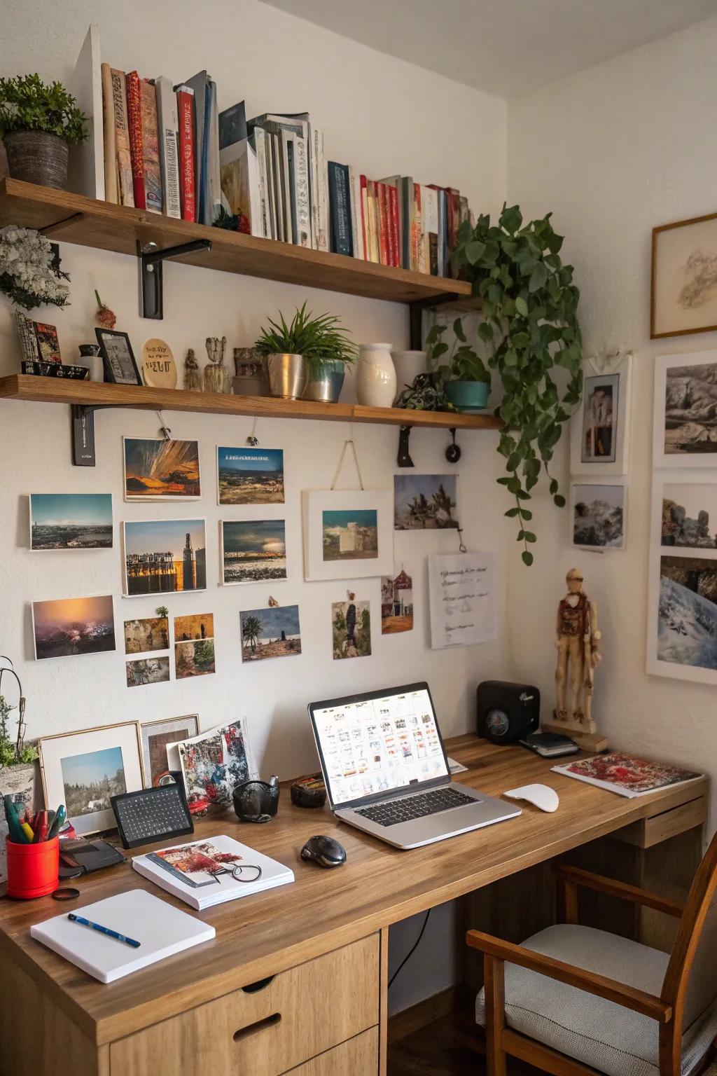 Personal embellishments make your workspace truly yours.