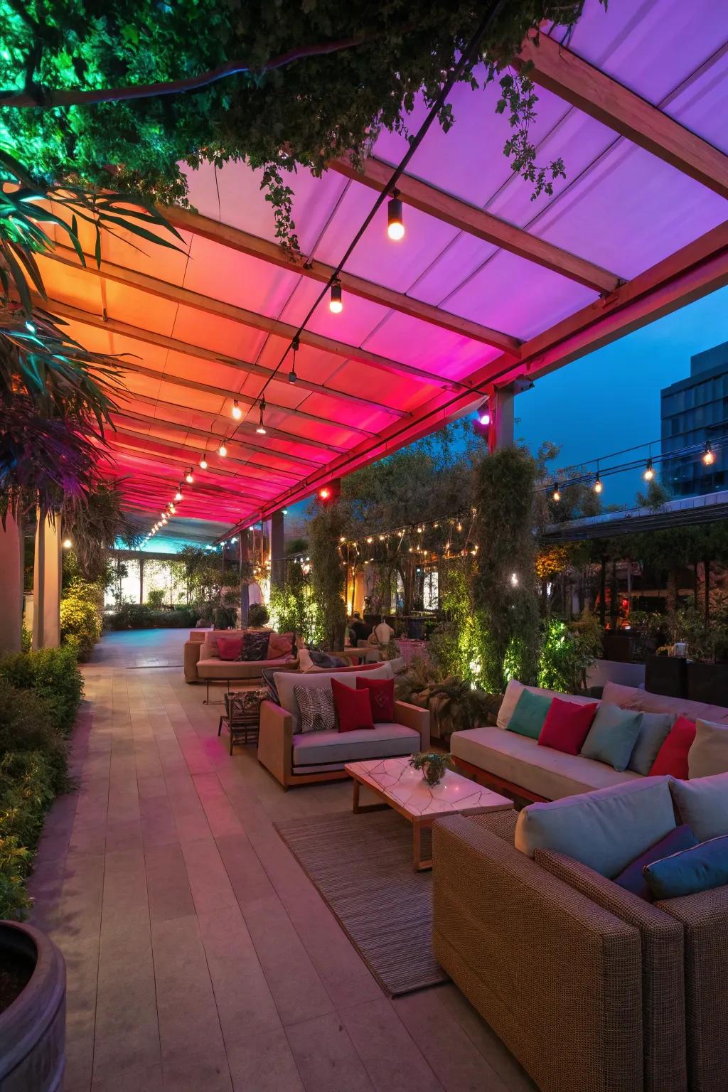 Intense colors add a cheerful and lively touch to your outdoor design.