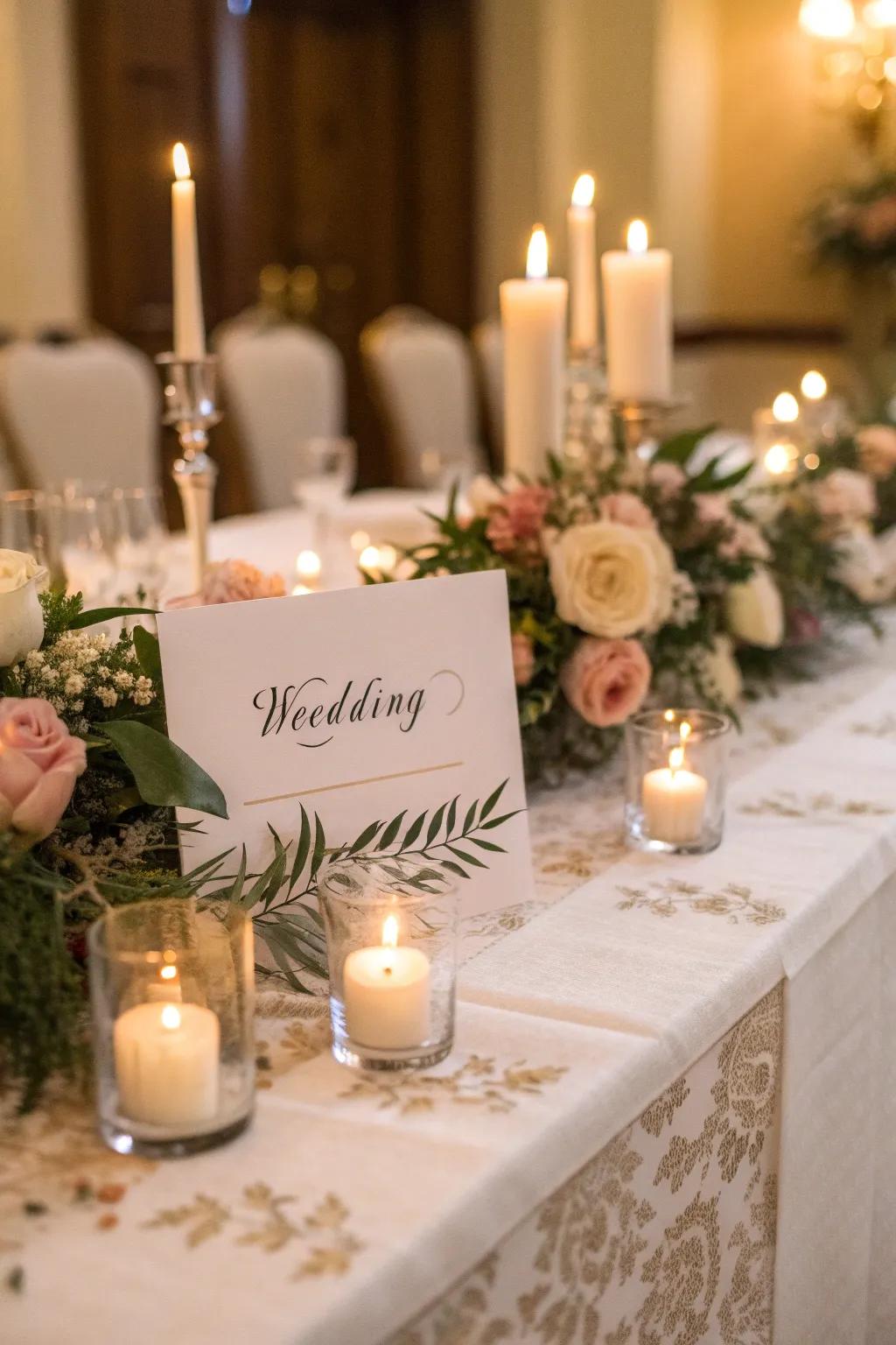 Calligraphy cards contributing a sophisticated personal impression.