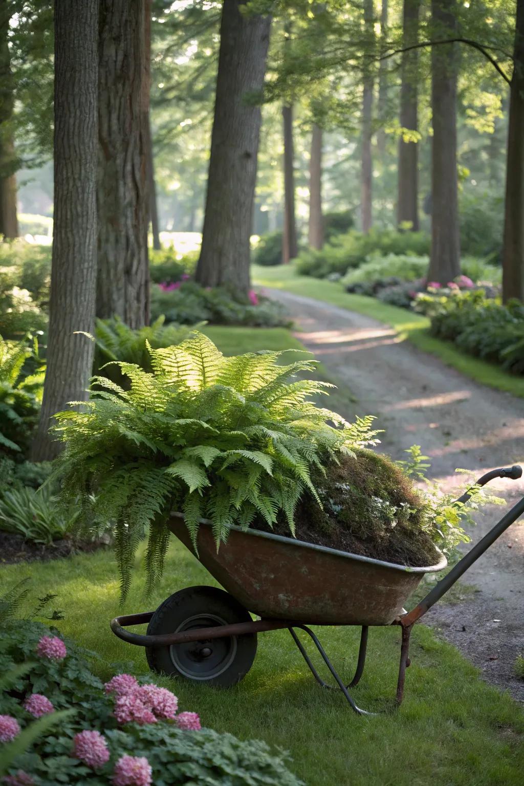 A verdant fern arrangement perfectly adapted for shaded garden spots.