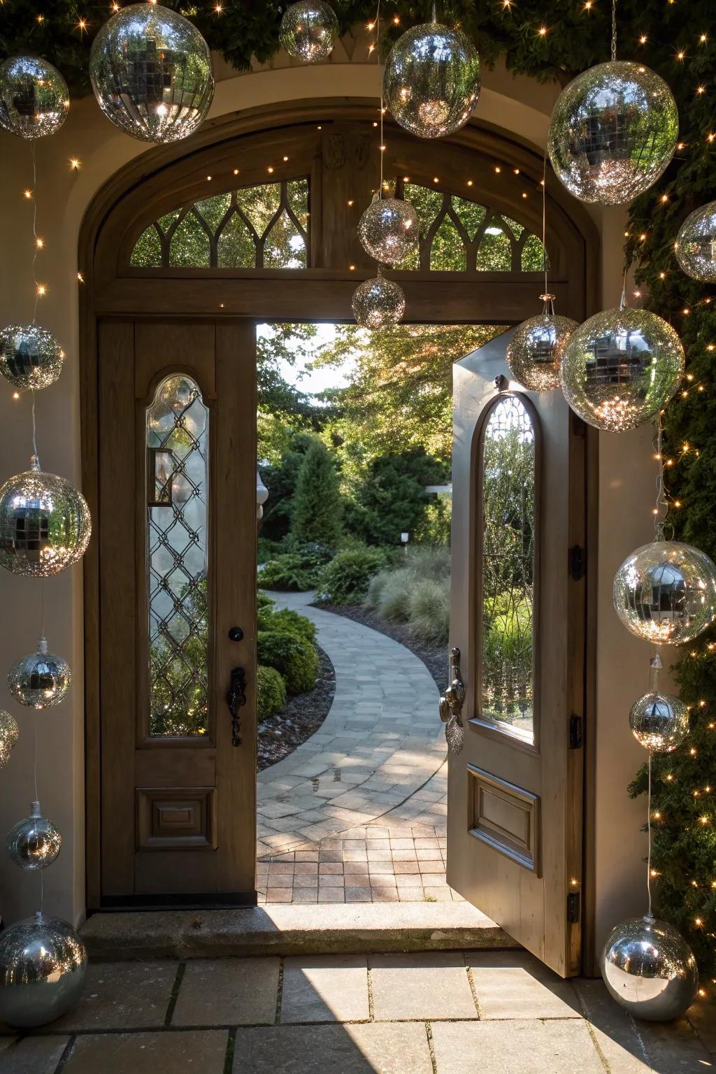 Mirrored facets add modern enchantment to winter design.