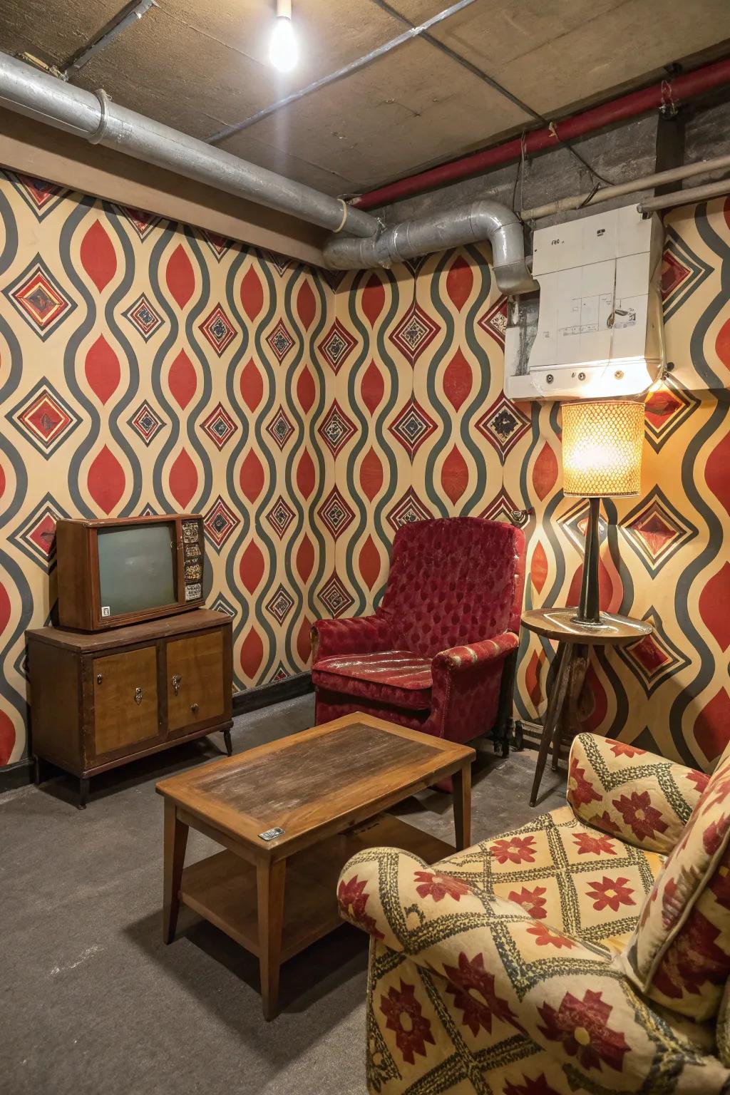 Daring wall coverings make a chic assertion.