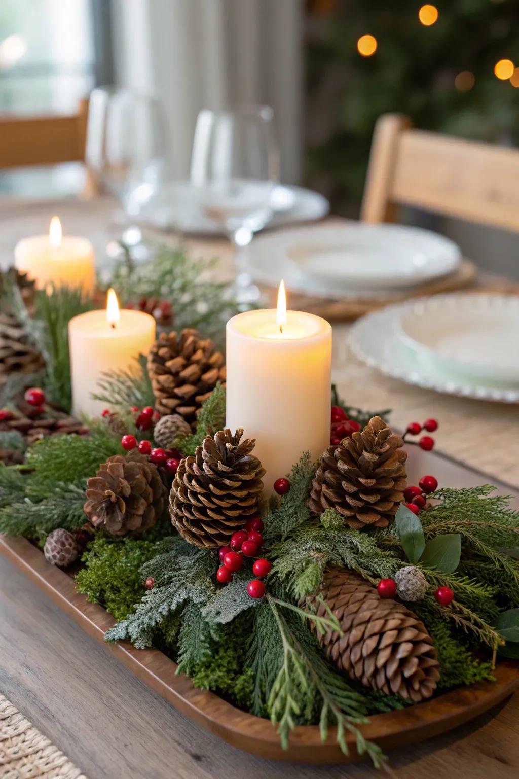 A delightful winter focal point for your table