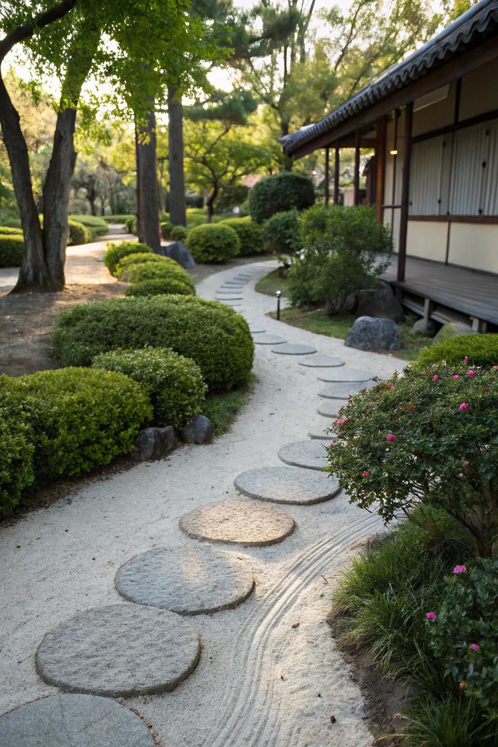 Zen-inspired stones bring peace to trails.