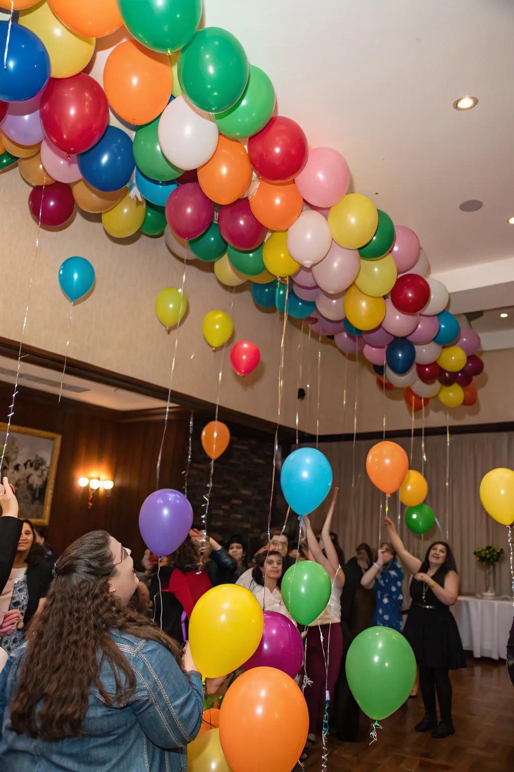 A thrilling sphere cascade contributes exhilaration to any given festivity.