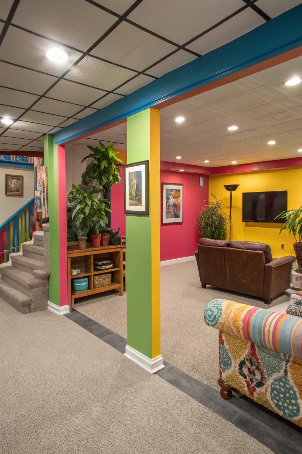 Colorful trim adds personality and charm.