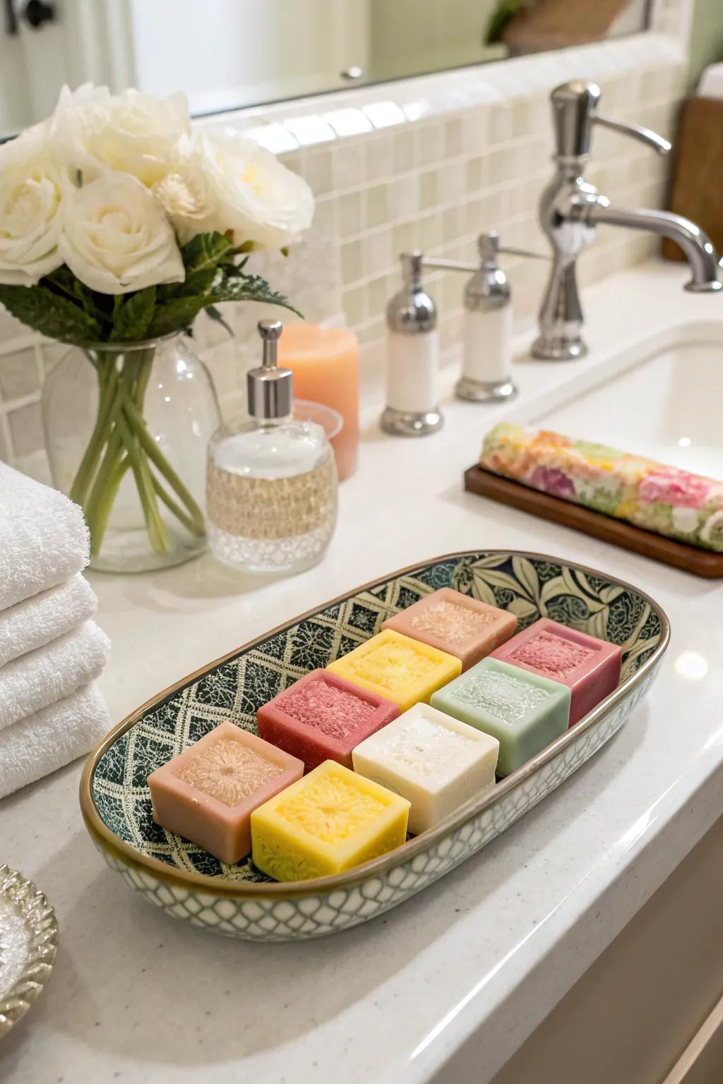 Shaped soaps add elegance and practicality to your counter.