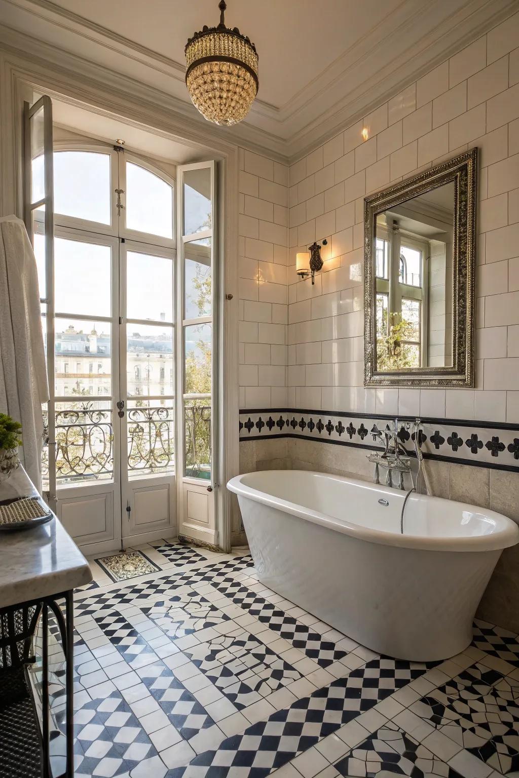 Infuse your restroom with timeless Parisian refinement.