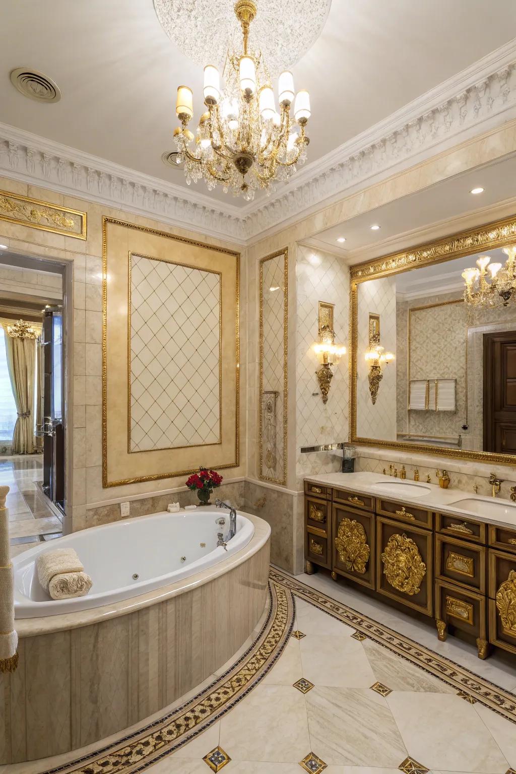 Elevated grace with opulent gilded features