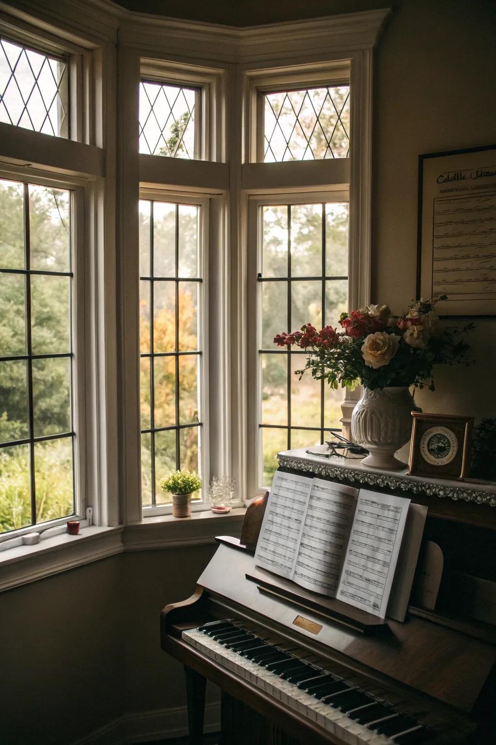 A music corner brings creativity and joy to your living space.