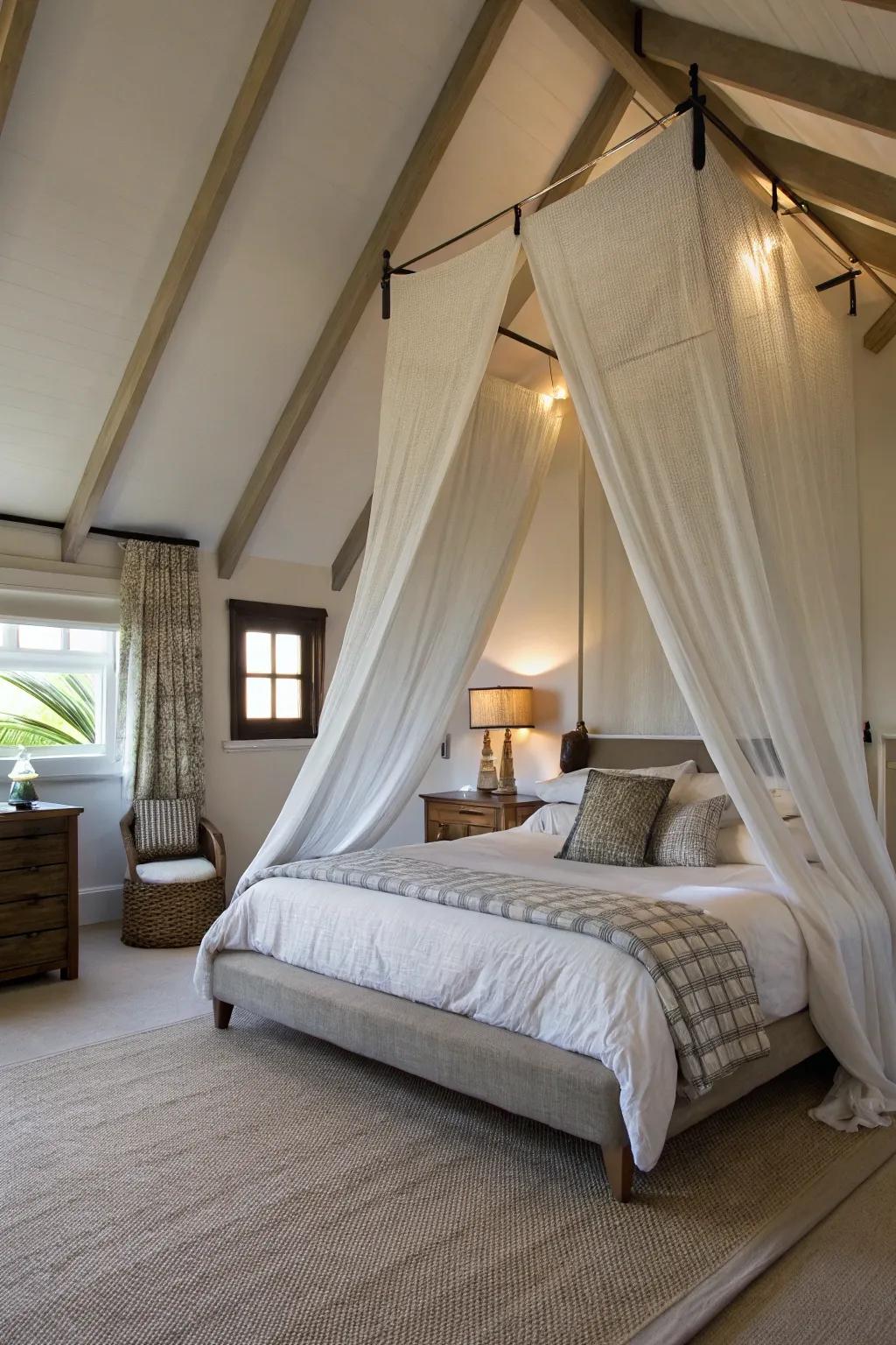 Unbalanced design adds dynamic flair to this awning.