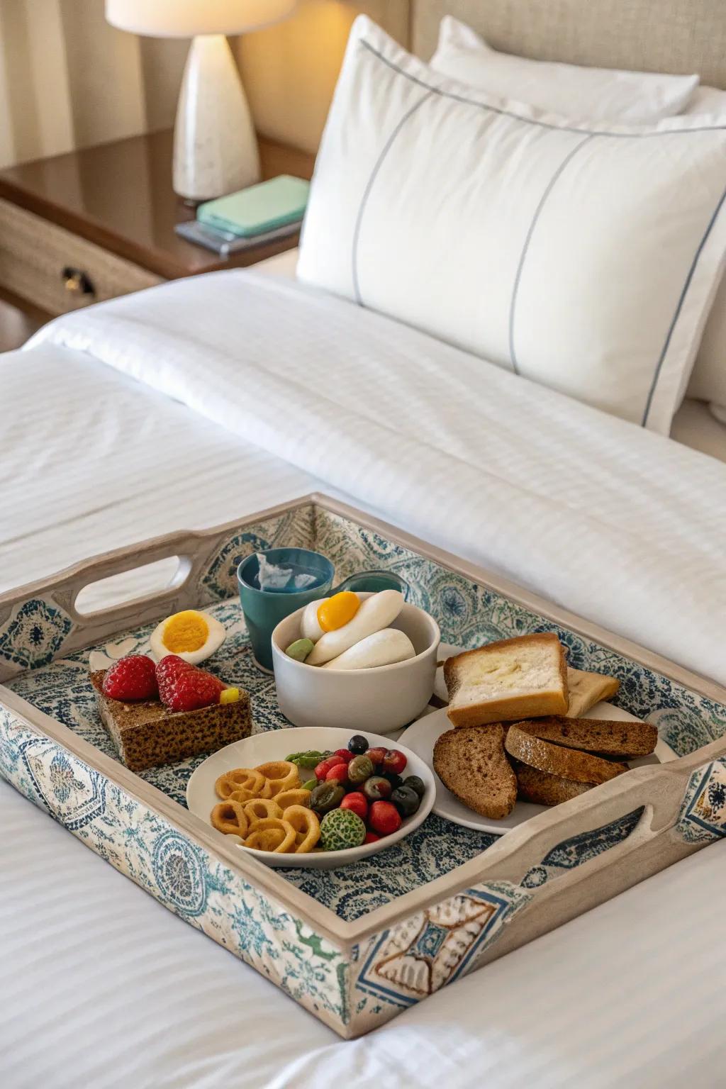 An unparalleled serving salver infuses flair into any repast presentation.